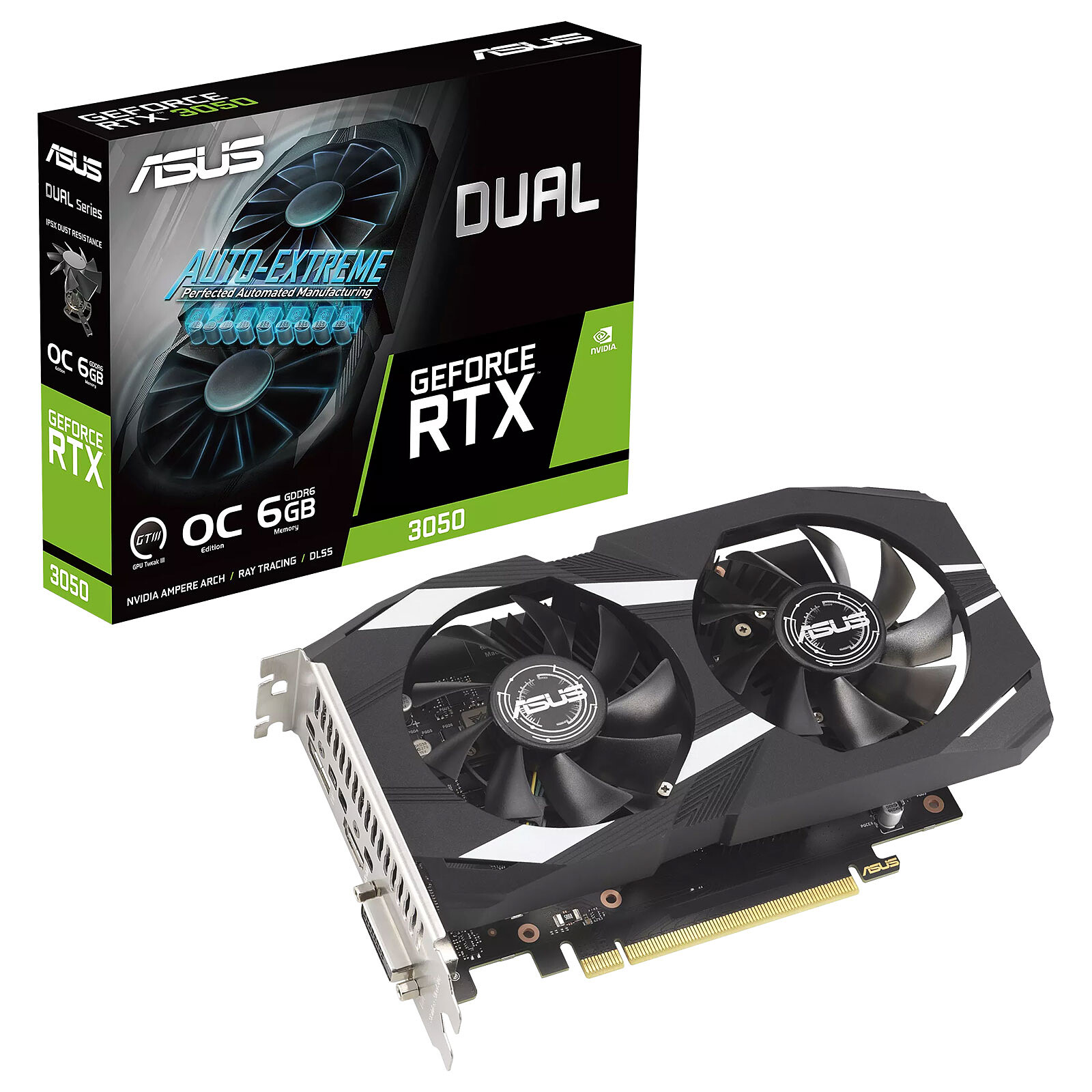 Carte Graphique ASUS Dual GeForce RTX™ 3050 OC Edition 6GB GDDR6