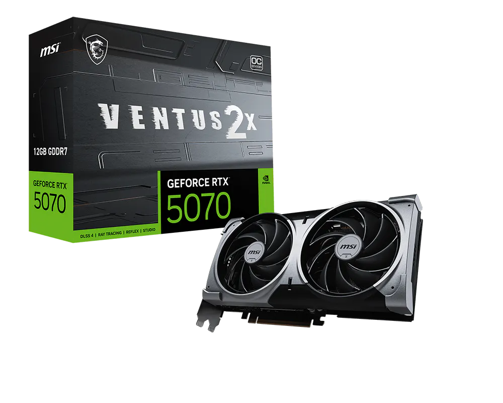 Carte Graphique MSI GeForce RTX 5070 12G VENTUS 2X OC - Image 1