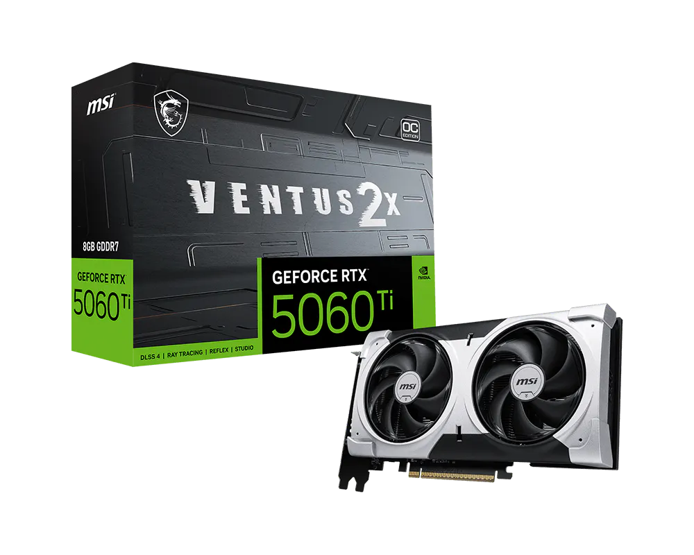 Carte Graphique MSI GeForce RTX 5060 Ti 8G VENTUS 2X OC PLUS - Image 1