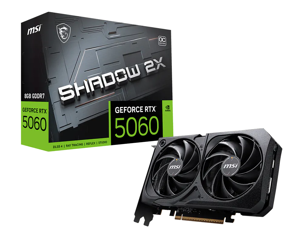 Carte Graphique MSI GeForce RTX 5060 8G SHADOW 2X OC (BULK) - Image 1