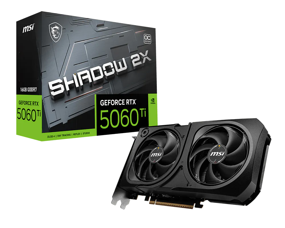 Carte Graphique MSI GeForce RTX 5060 Ti 16G SHADOW 2X OC PLUS - Image 1