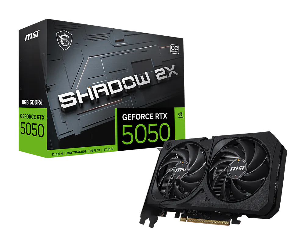 Carte Graphique MSI GeForce RTX 5050 8G SHADOW 2X OC (BULK) - Image 1